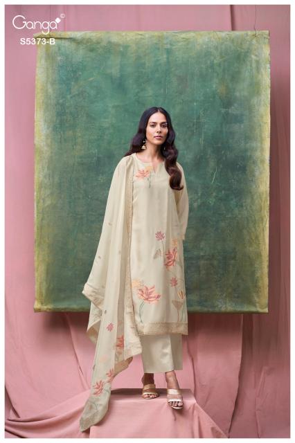 Ganga gineva 5373 dress materials wholesale in vijayawada